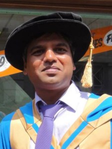 Kapilan Radhakrishnan graduating from his PGCE