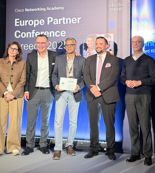 Senior Cisco representatives at the Cisco Academy Partner Conference 2025